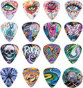 Celluloid Guitar Picks 45pcs Graffiti Set - Thin/Medium/Heavy