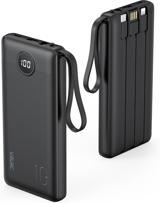 10,000mAh Slim USB C Charger - Fast Charging Power Bank