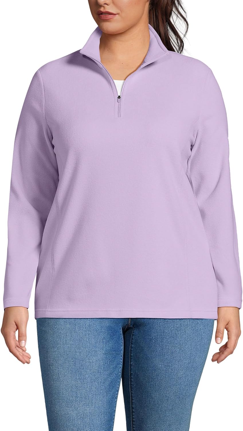 Lands' End Anyweather Fleece Quarter Zip Pullover for Comfort