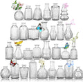 Glass Bud Vases in Bulk Set of 30 Pcs - Clear Mini Vases for Wedding