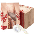 Kraft Paper Bread Bags with Window 300 pcs - Freshness for Homemade