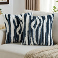 FUTEI Navy Blue Decorative Throw Pillow Covers 24x24 in - Soft Faux