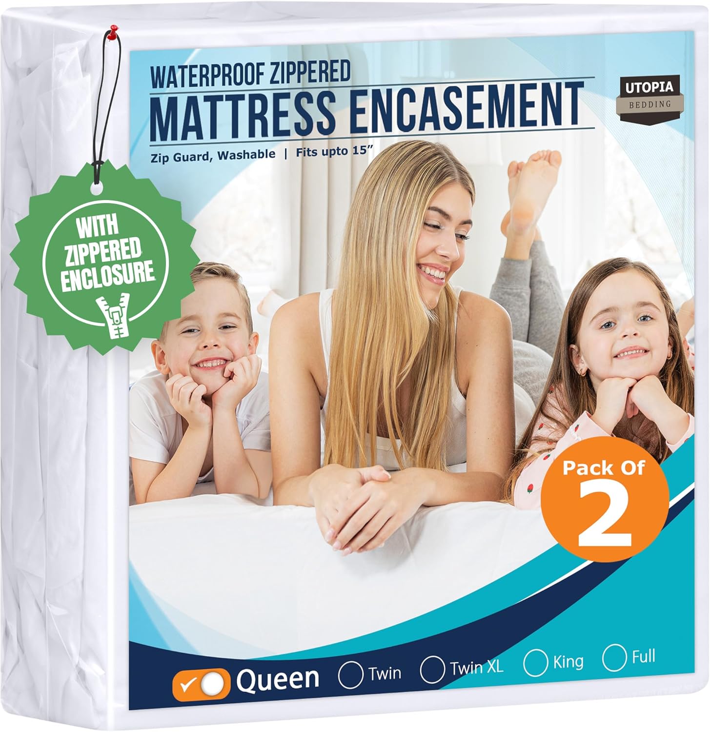 Utopia Bedding Waterproof Mattress Protector for Queen Size Beds