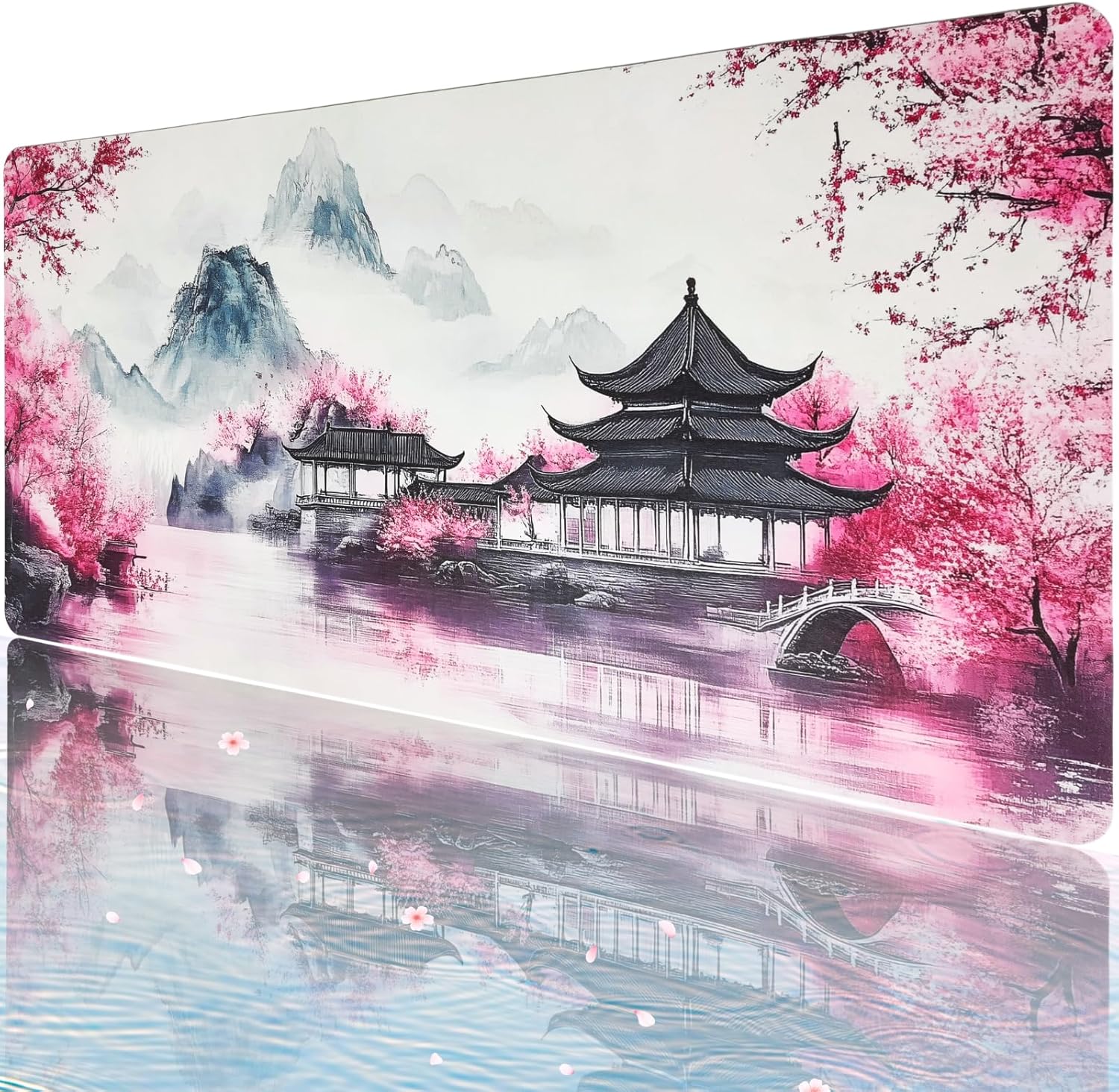 XL Cherry Blossom Gaming Desk Mat - Waterproof & Non-Slip