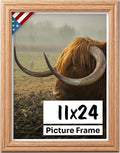 Oak 11x24 Picture Frame.75 in Wide - Handmade Solid Wood