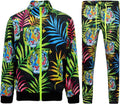 G-Style USA Men's Tiger Pattern Tracksuit Sets - Neon Jungle Look