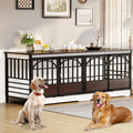 86 Inch Double Dog Crate Furniture for Large Dogs - Stylish and Sturdy