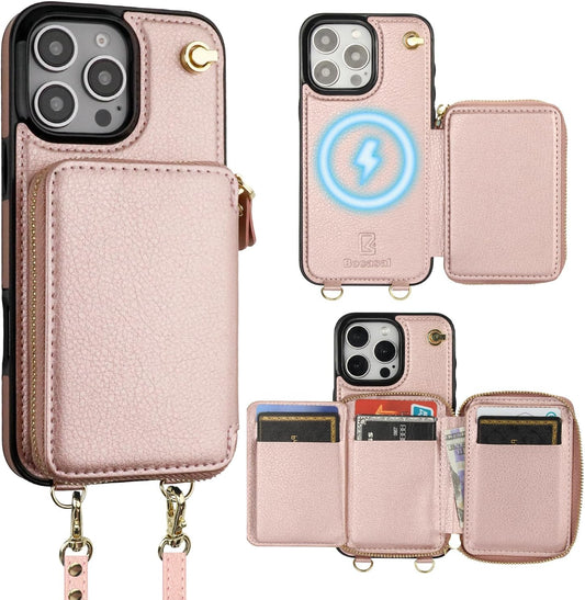 Bocasal MagSafe Crossbody Wallet Case for iPhone 16 Pro Max