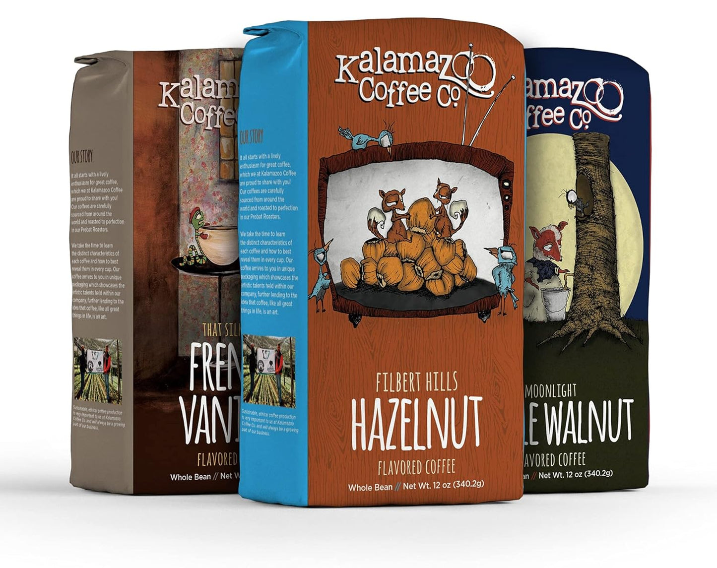 Kalamazoo Coffee Company Whole Bean Flavored Coffee Variety Pack