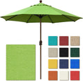10ft Market Umbrella Macaw Green - 10-Year Non-Fading Canopy
