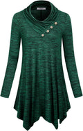 Cestyle Women's Cozy Long Sleeve Cowl Neck Top for Autumn Wear