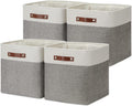 DULLEMELO 13 in Fabric Storage Cubes 4 Pack - Foldable Linen Bins