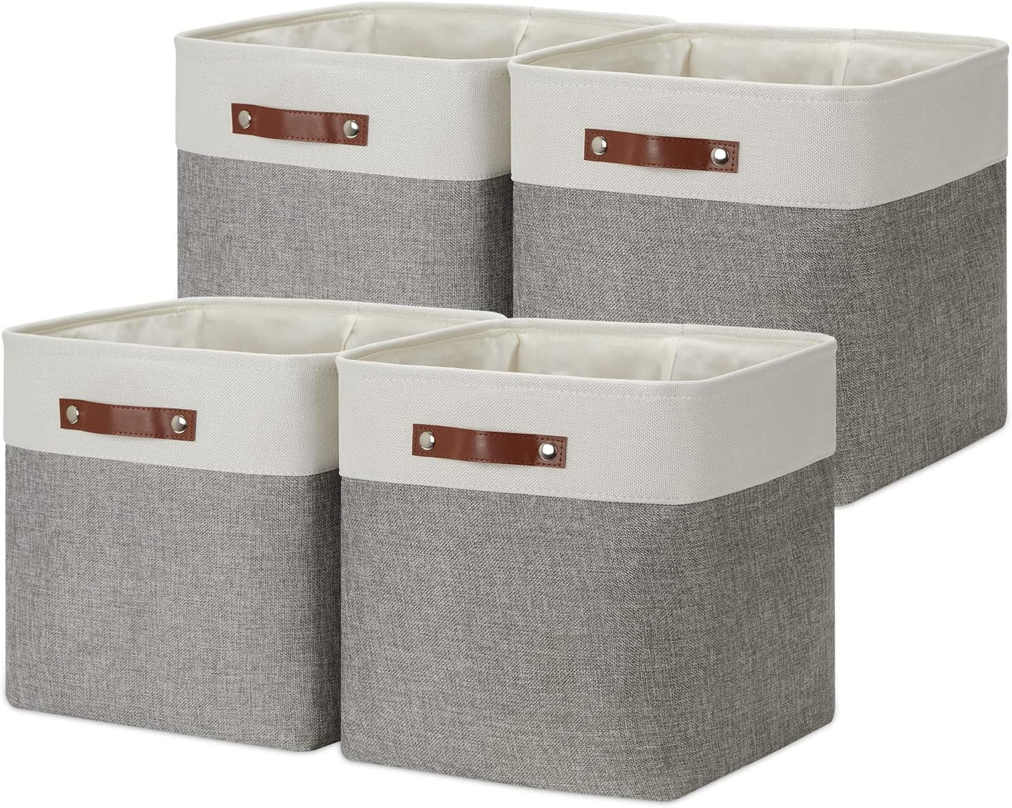 DULLEMELO 13 inch Fabric Storage Cubes for Home Organization