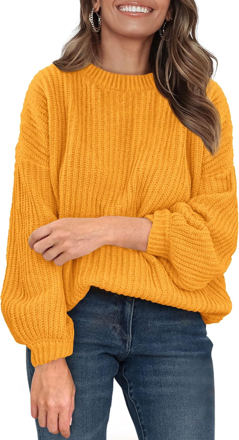 Fall Sweaters for Women 2025 Fashion Long Sleeve Casual Knit