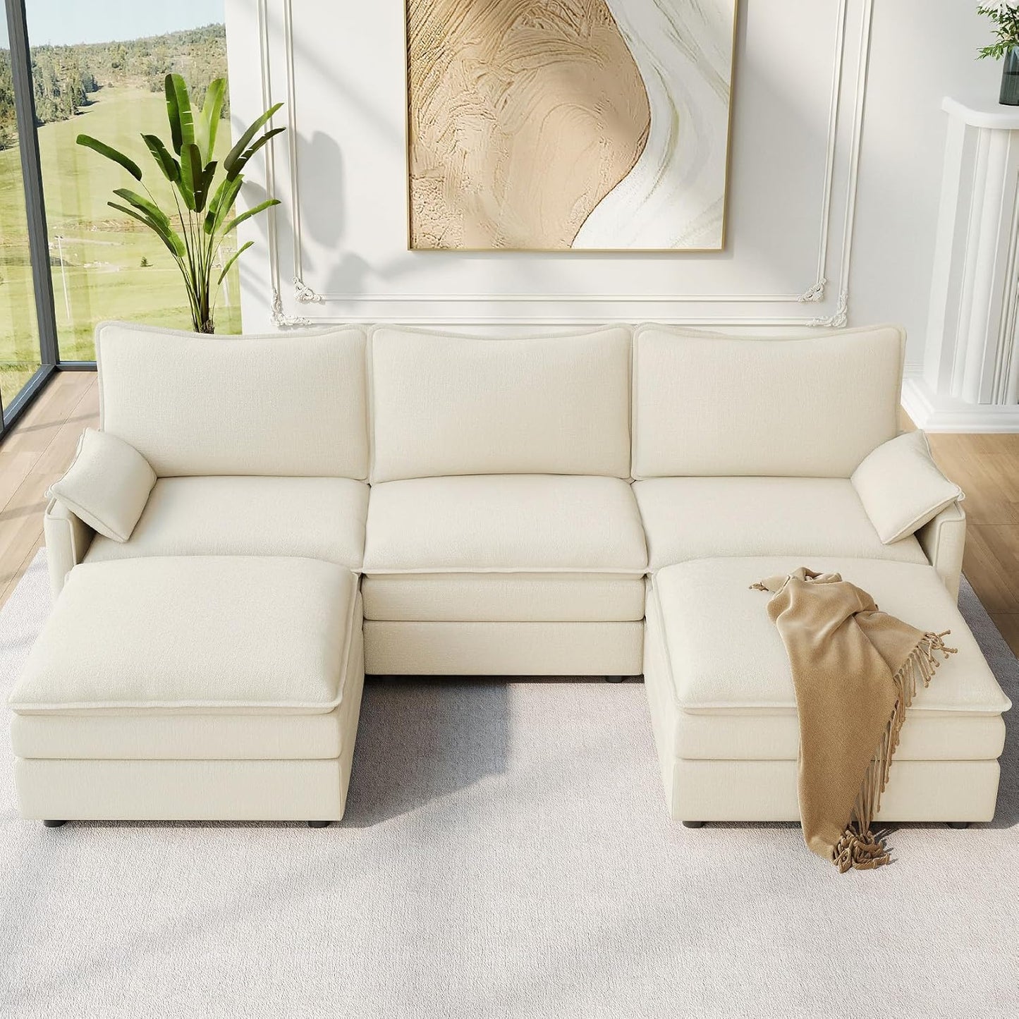 Vesgantti 108in U Shaped Sectional Couch for Ultimate Comfort