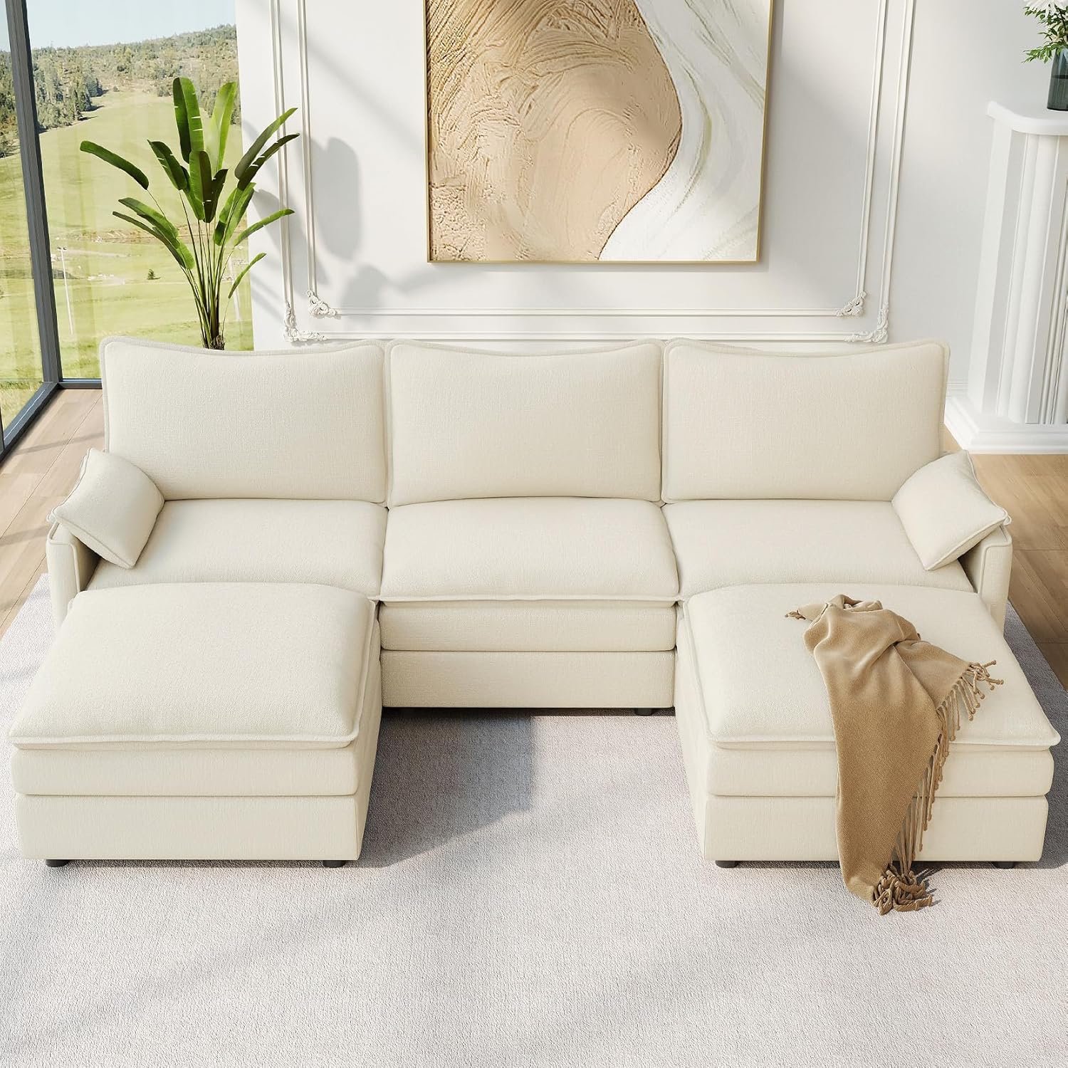 Vesgantti 108in U Shaped Sectional Couch for Ultimate Comfort