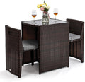 Bonnlo Wicker Outdoor Patio Bistro Set for Small Spaces