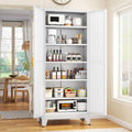 75.2 Tall Metal Kitchen Pantry Storage Cabinet with Adjustable Shelves