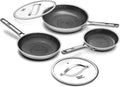 Nonstick Frying Pan Set 8, 10 & 12 in - Ceramic Tri-Ply Skillets