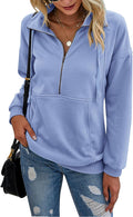 PRETTYGARDEN Women's Half Zip Pullover Sweatshirt - Cozy Everyday Top