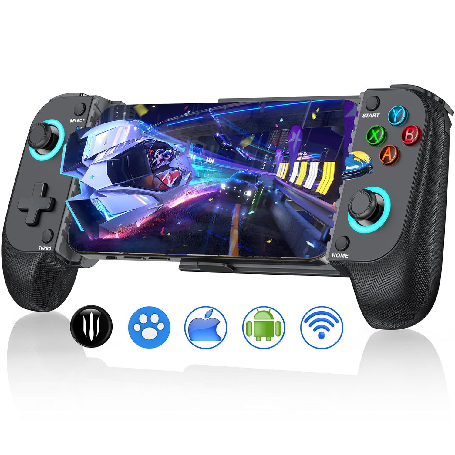 Phone Controller for iPhone/Android with Hall Joystick Features