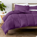 Oversized King Comforter Set Plum - Ultra-Soft Goose Down Alternative