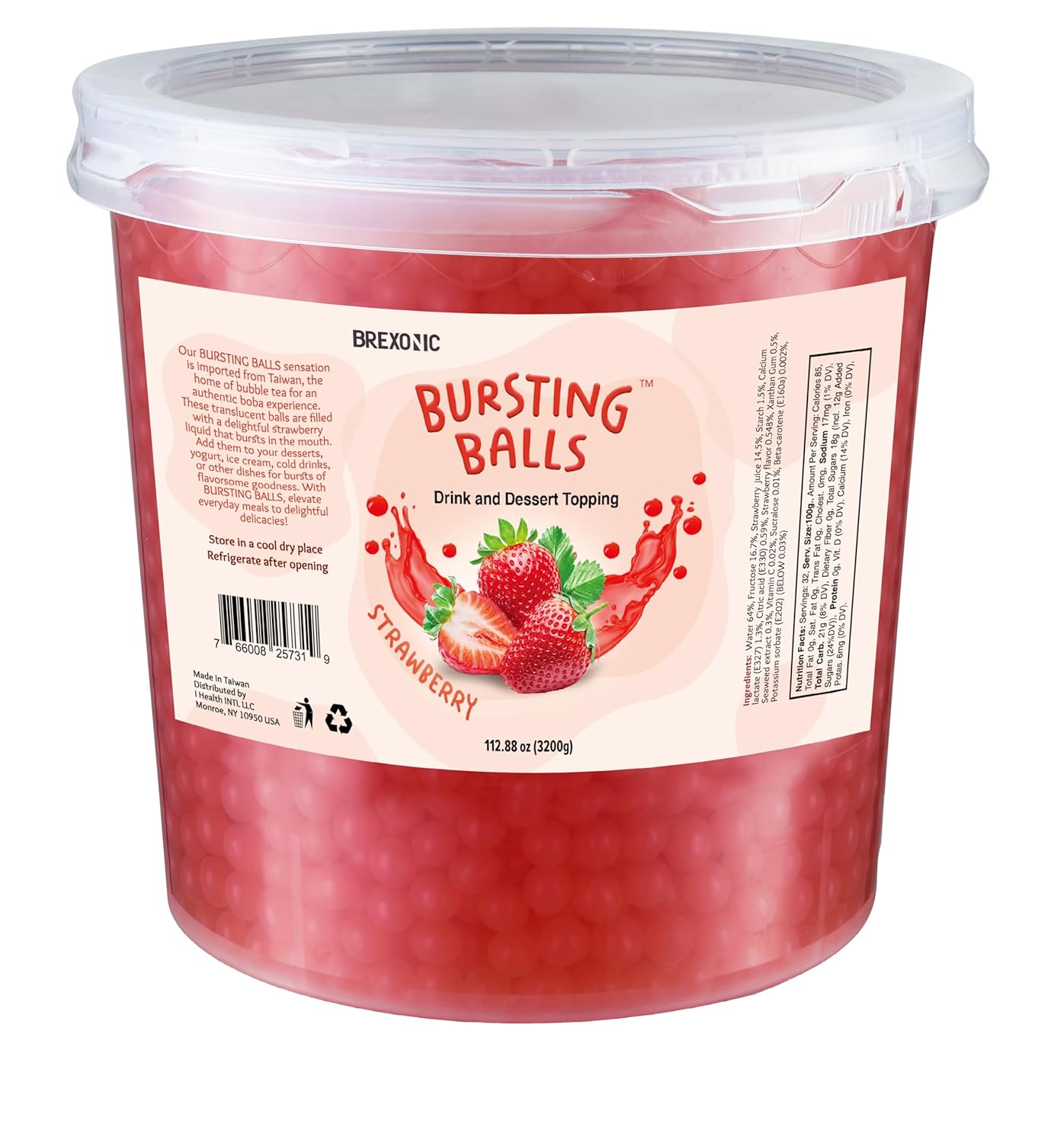 Strawberry Boba Pearls for Bubble Tea - Bursting Flavor Fun