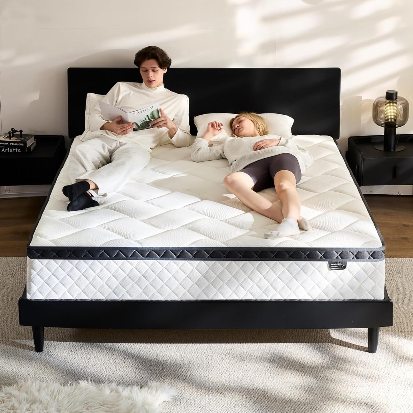Queen Mattress in a Box, 14 Inch Hybrid Mattress for Comfort