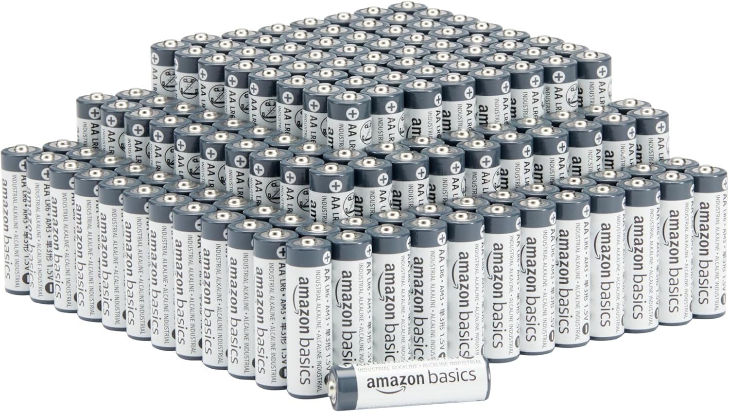 150-Pack AA Alkaline Industrial Batteries for Reliable Power