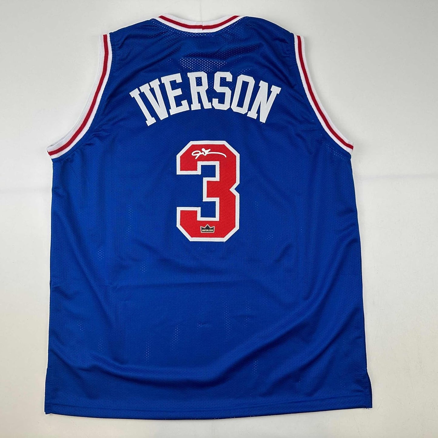 Facsimile Autographed Allen Iverson Basketball Jersey XL Size