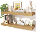 Axeman 32in Floating Shelves 2-Pack - Deep Rustic Wall Storage