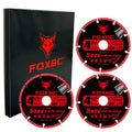 FOXBC 4-1/2 Diamond Cutting Wheel - 5000+ Cuts on Metal - 3 Pack