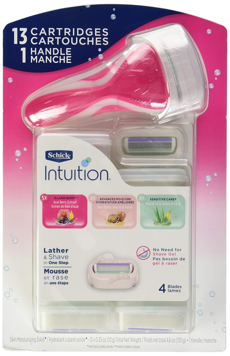 Schick Intuition Variety Pack 13 Refills for Smooth Shaving