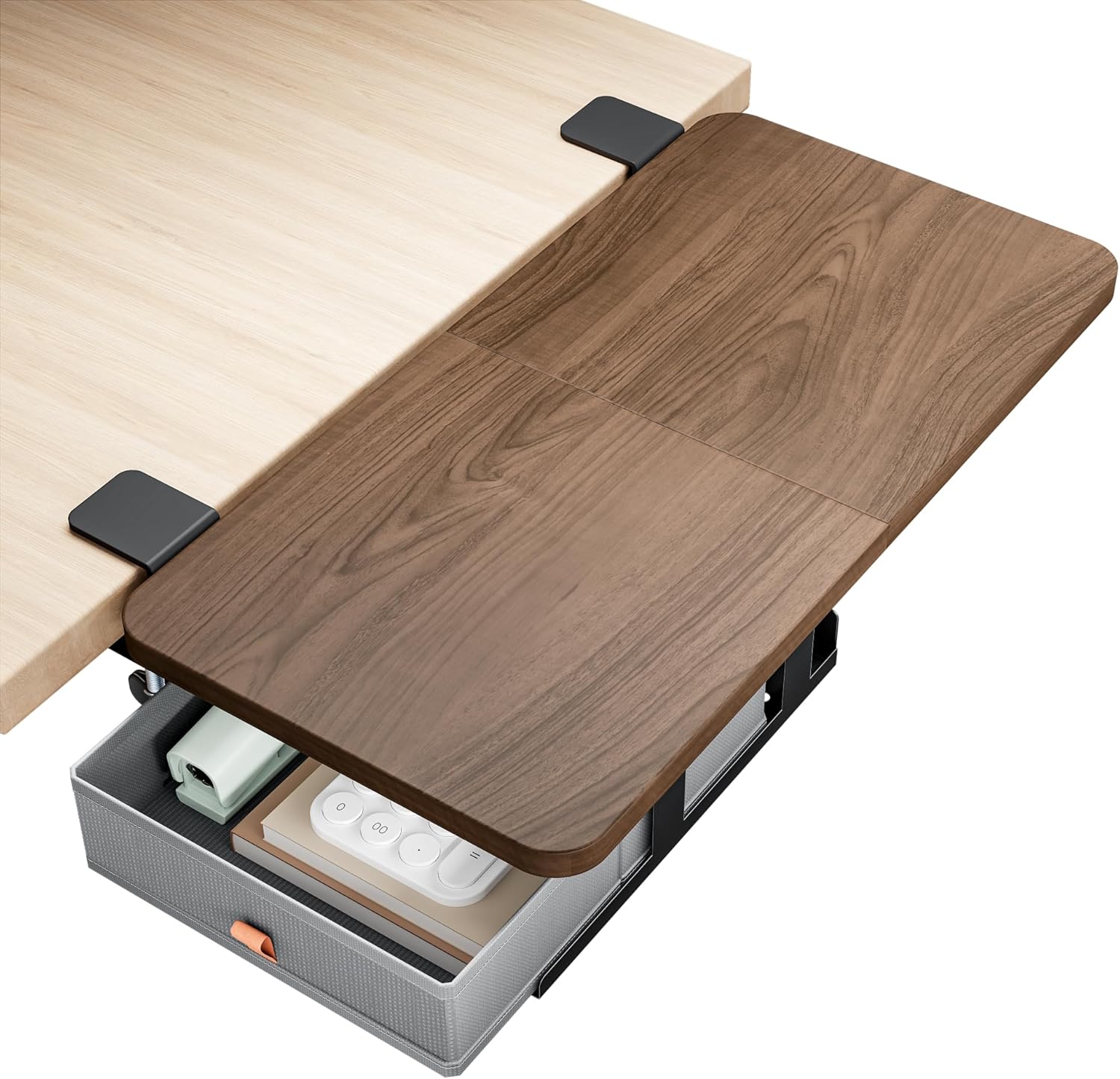 PEGZONE Desk Extender Tray: Compact Ergonomic Workstation Organizer