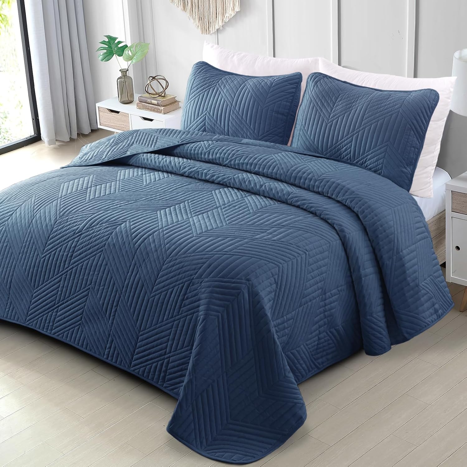Exclusivo Mezcla Ultrasonic King Quilt Set for All Seasons