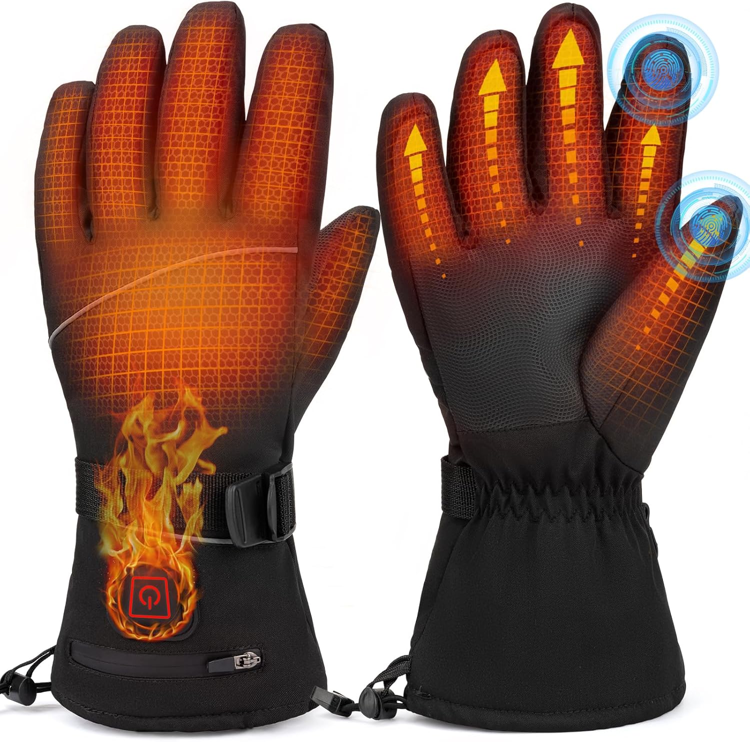 Heated Gloves for Men Women with Touchscreen & 3 Heating Modes