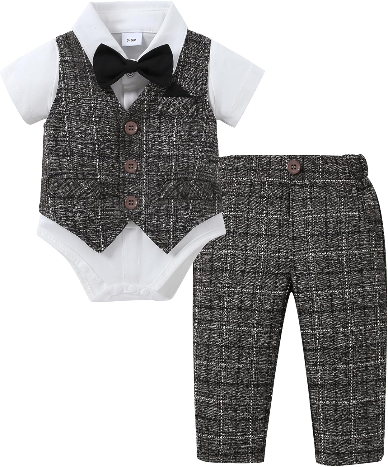 DISAUR Baby Boy Clothes 4PCS Gentleman Dress Suit Set for Kids