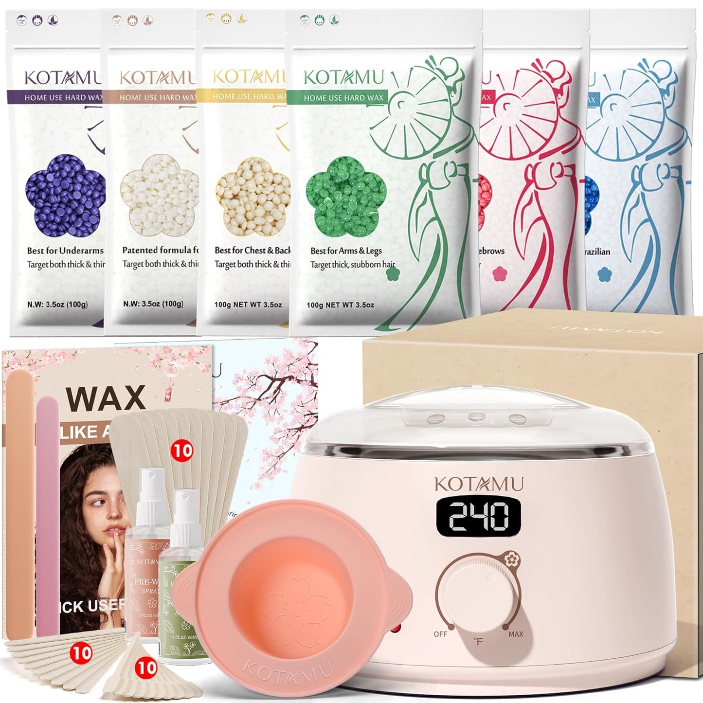 KOTAMU Wax Warmer for Effective Hair Removal at Home