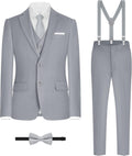 Boys' Formal Suit Set with Suspenders and Adjustable (Style H9MF)