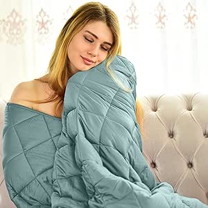 WONAP Weighted Blanket King Size - Natural Bamboo Cooling Comfort