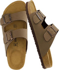 CUSHIONAIRE Lane Cork Footbed Mens Sandals - Adjustable (Style D9RZ)