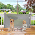 55 Inch Retractable Dog Gate Outdoor Mesh Baby Gate - Space-Saving