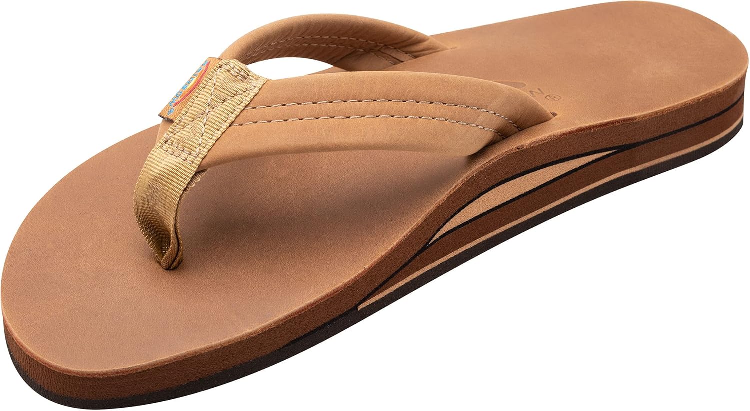 Rainbow Sandals Men's Double Layer Leather with Arch Support