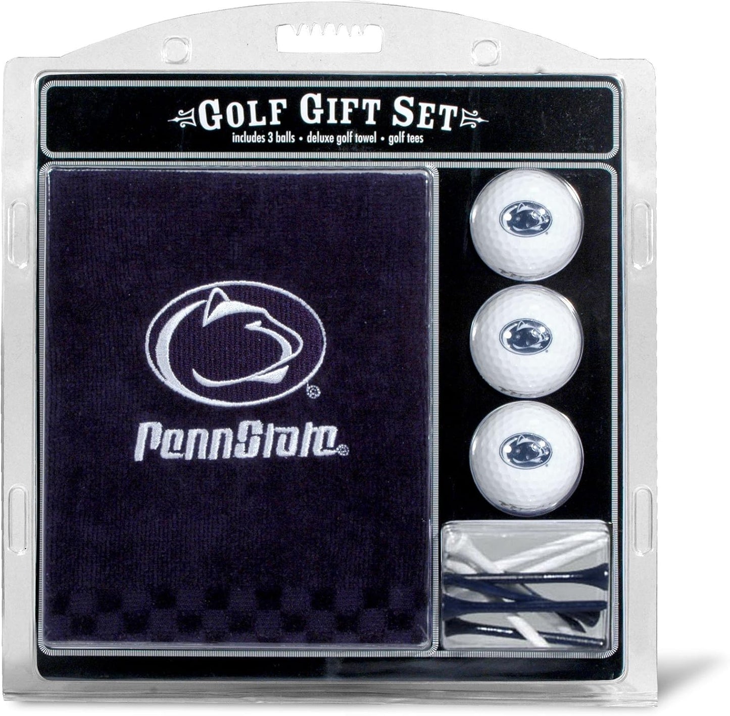 Team Golf NCAA Gift Set with Towel, Balls, and Tees for Fans
