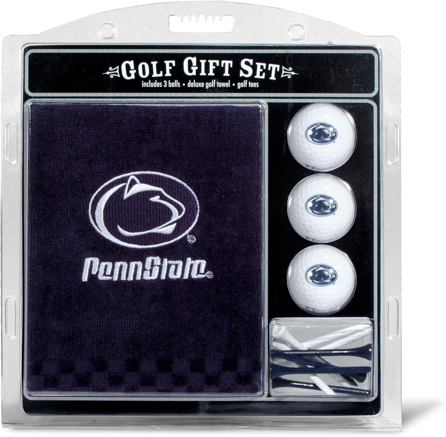 Team Golf NCAA Gift Set with Towel, Balls, and Tees for Fans