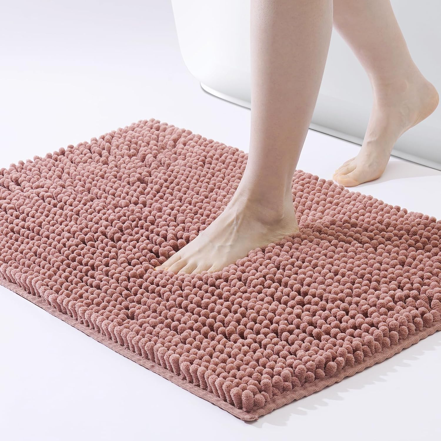 FRESHMINT Large Chenille Bathroom Rugs Mat for Soft Comfort