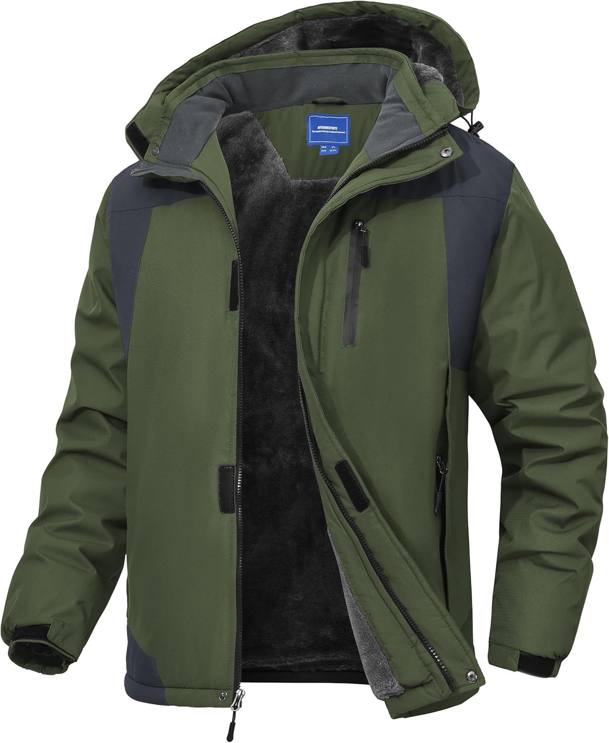 Men's Mountain Ski Jacket Waterproof Warm Winter Coat for Outdoors