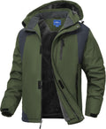 Men's Mountain Ski Jacket Waterproof Fleece Liner Snow (Style HNG1)