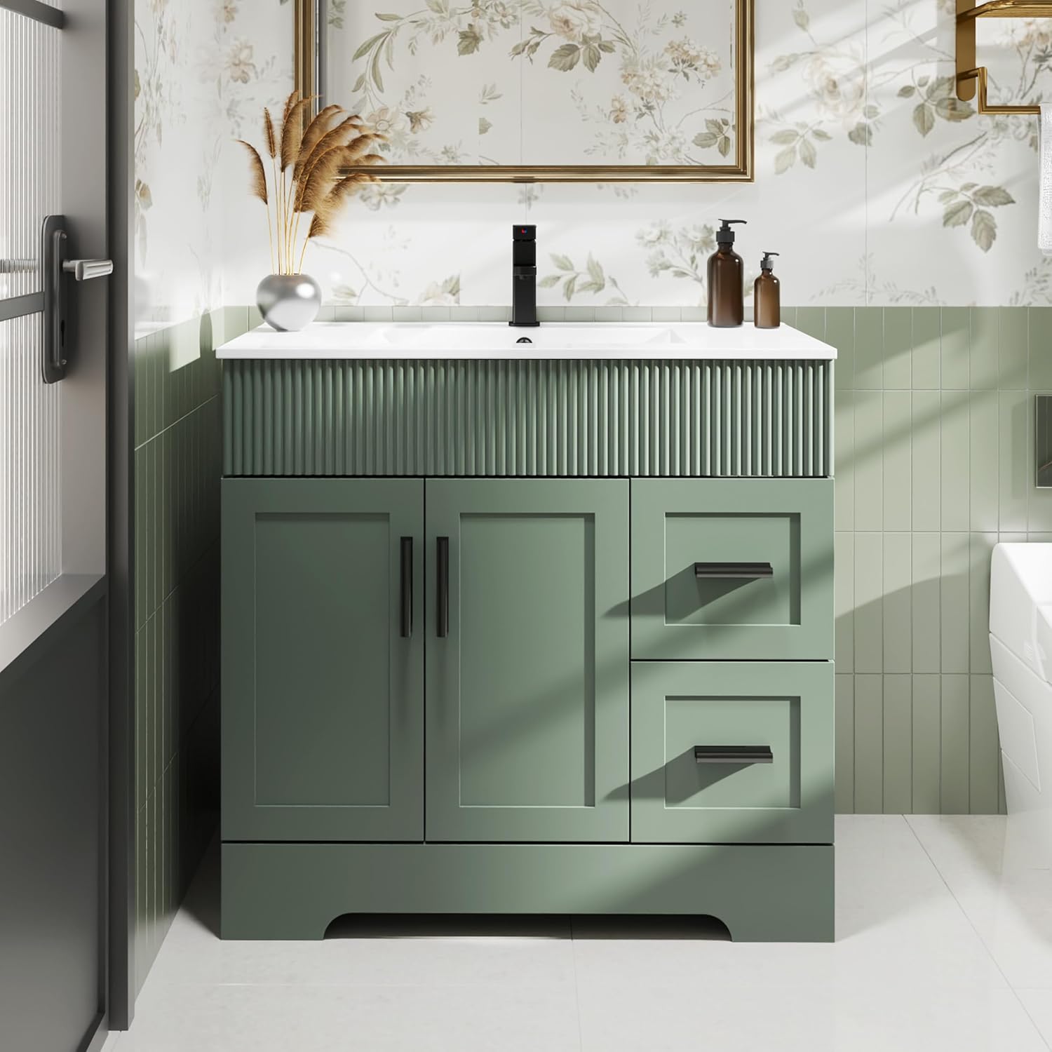 eclife 36 Bathroom Vanities Sink Combo with Modern Design