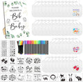 DIY Baby Bibs Decorating Kit with 50 Bibs and 24 Stencils